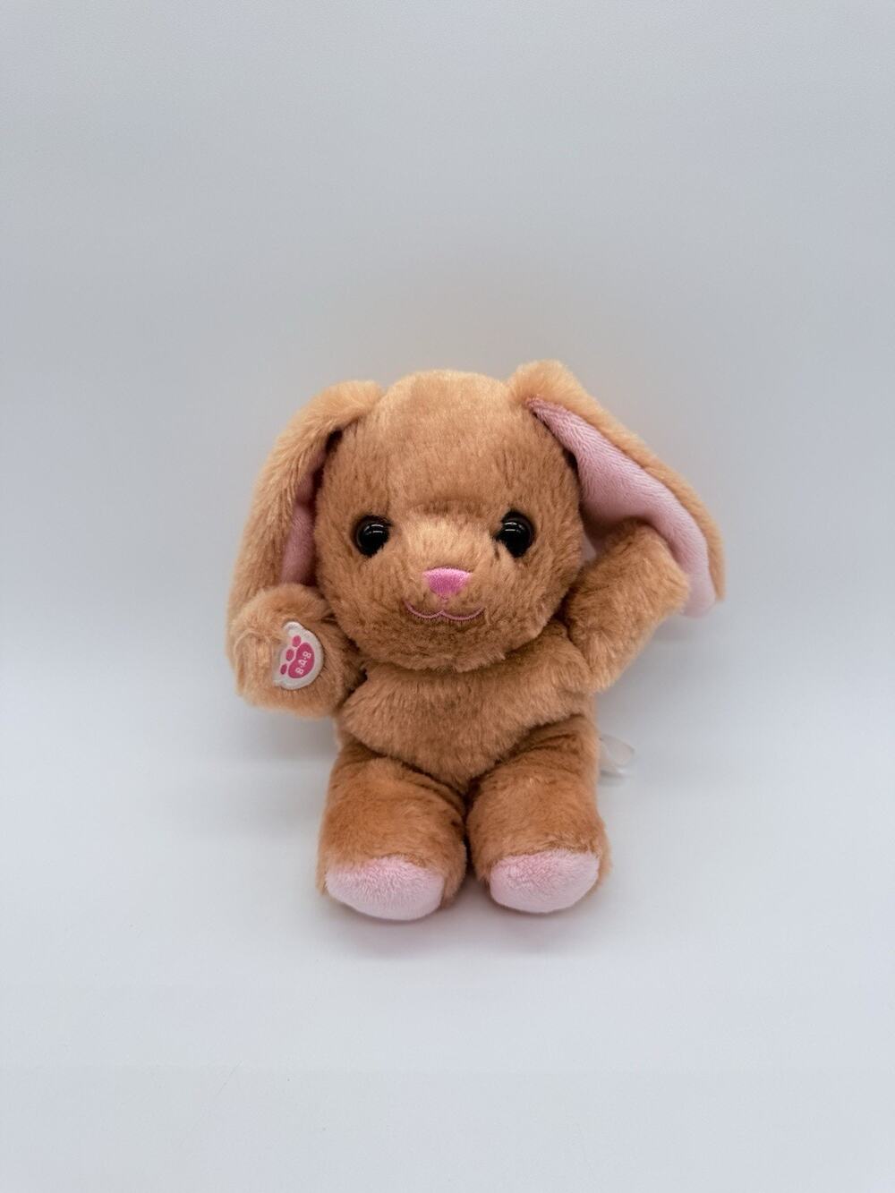Build A Bear Mini Beans Bunny Plush Tan Pink Ears Stuffed Animal Toy Cute 7"